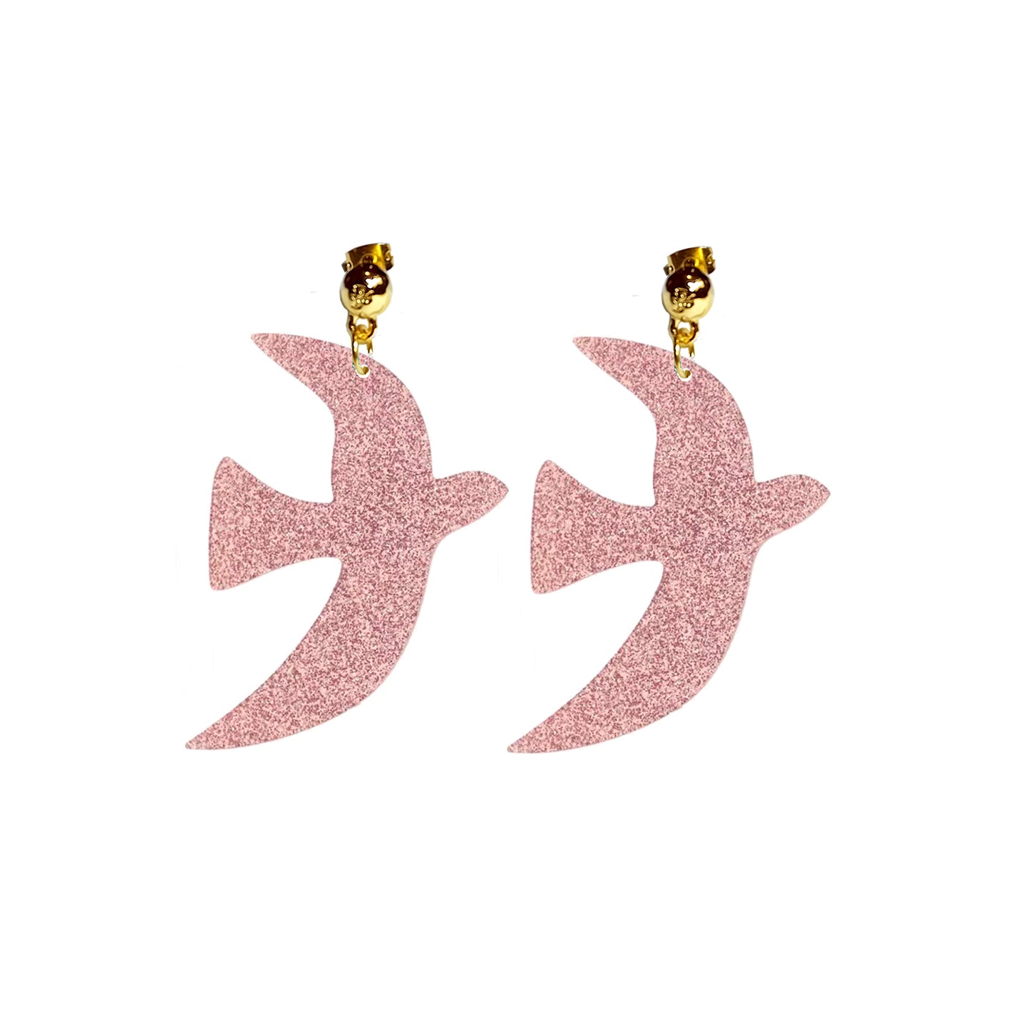 Boucles d'oreille oiseau OCTOBRE ROSE