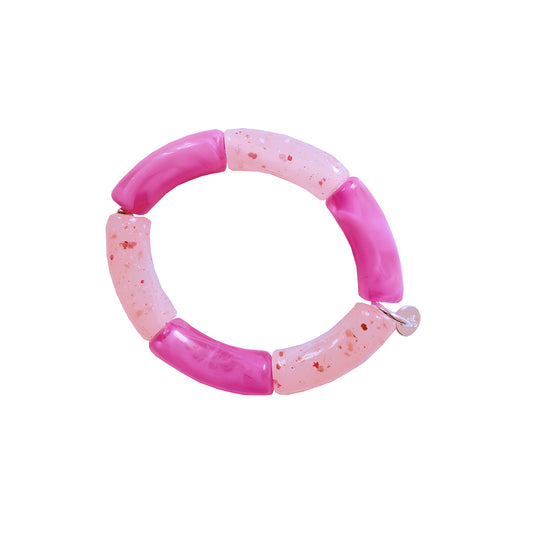 Bracelet framboise OCTOBRE ROSE argent